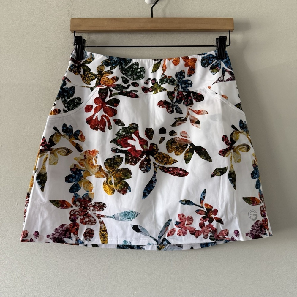 Foray Golf Skort Womens M Skirt Floral Resortwear Pockets Active Tennis